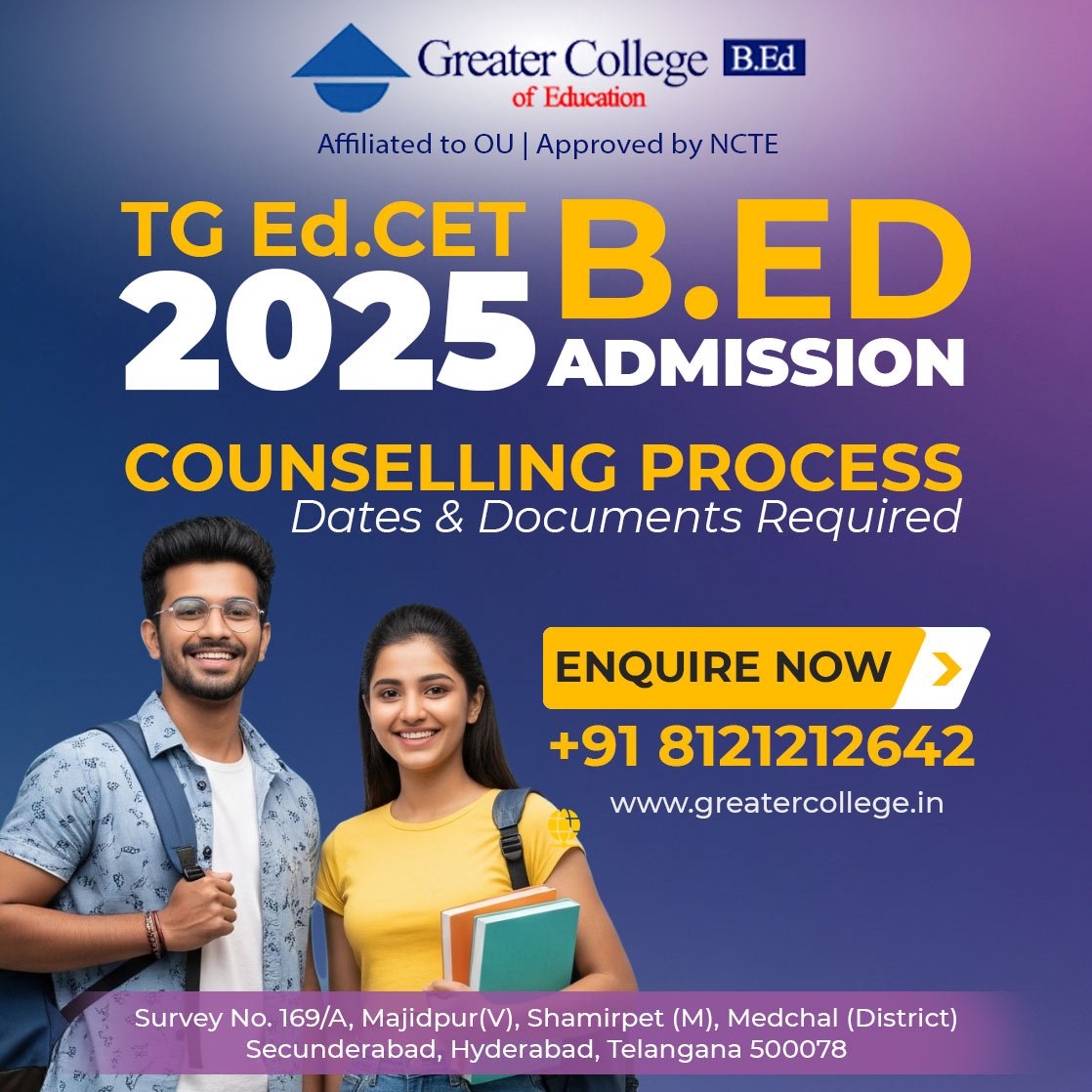 TG EdCET B.Ed Admission Counselling Process, Date and Document Required