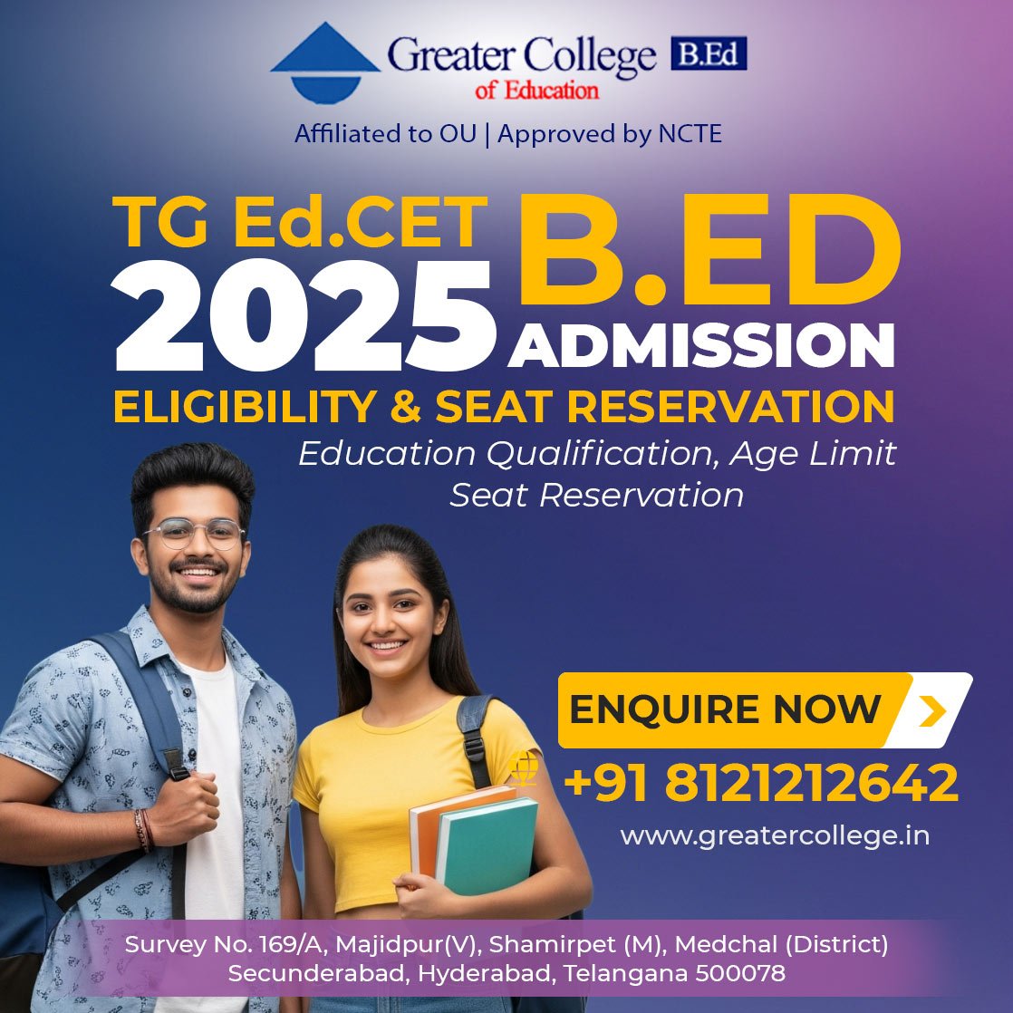 TG Ed.CET Eligibility & Seat Reservation
